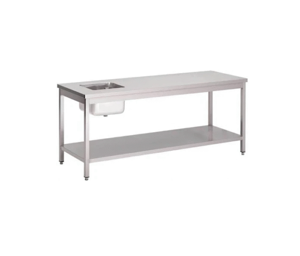 RVS Cheftafel met Spoelbak